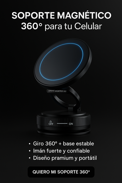 MagnaCharge Pro - Soporte Magnético 360° para tu Celular
